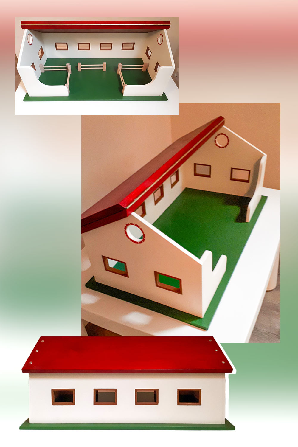 Bauernhof aus Holz für Kinder